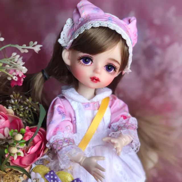 1/6 BJD DOLL Toy Cute Girl Doll + Dress Shoes Wigs Full Set Cute