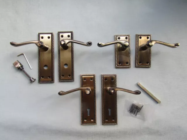 Rustic metal lever door handles lever lock/latch mortice door handles old style