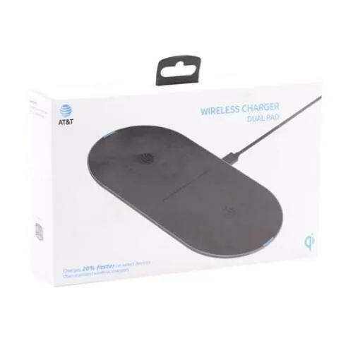 New AT&T Fast Charge Dual Wireless Charging Pad - Black