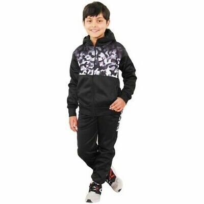 A2Z Bambini Ragazzi Tuta A2Z Camouflage Contrasto con Cappuccio Top Fondo da Jogging 