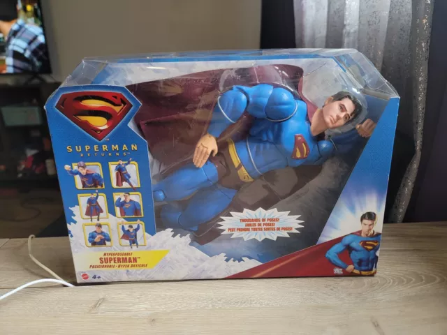 Superman Returns Action Figure Mattel Movie Hyperposeable SUPERMAN 14  Deluxe