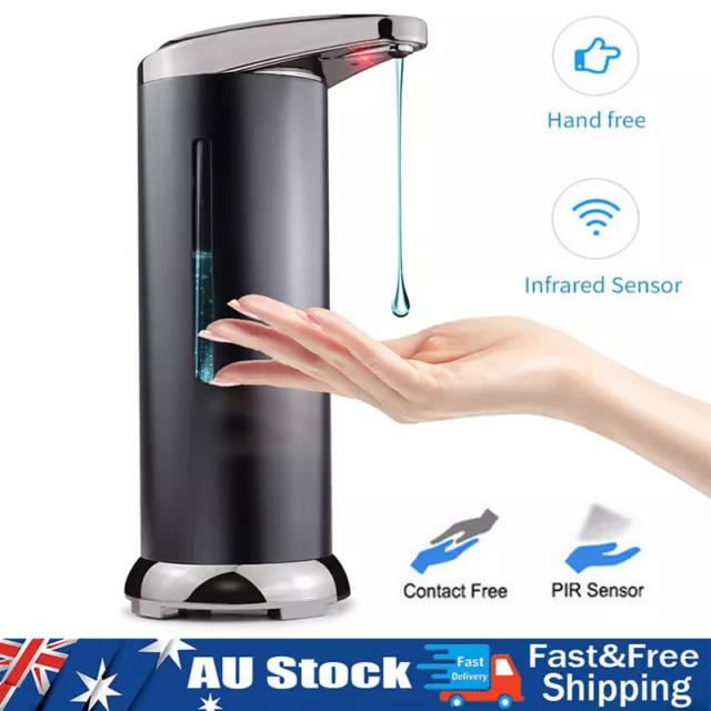 Automatic Soap Liquid Dispenser Handsfree Touchless IR Sensor Hand Wash Steel