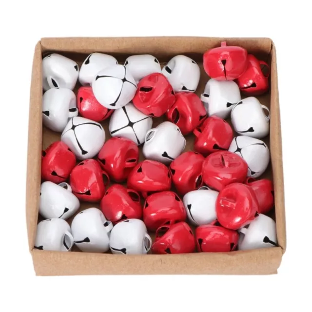 Jingle Bells 36 Pcs Christmas Bells 0.6 Small Crafts Bell White Mixed Color