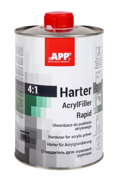 APP 020531 HS Rapid Acrylfiller Härter 4:1 - Härter 2K Füller schnell 1,0 L | au