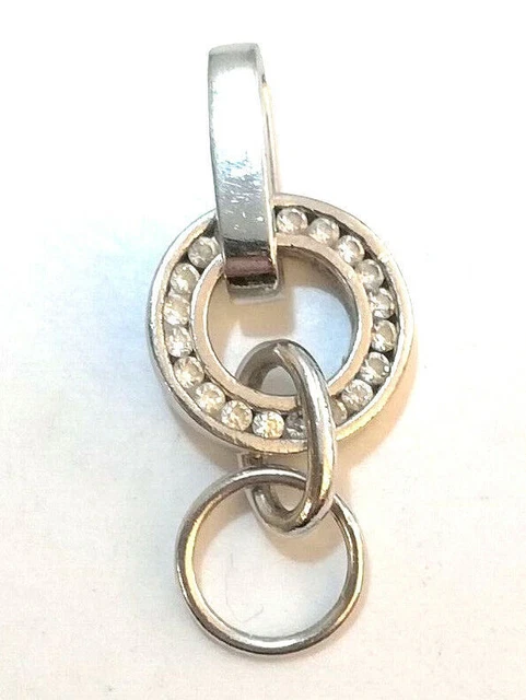 Ciondolo A Catena Tonda In Argento 925 Con Pietre Genuine Per Ciondolo Charm