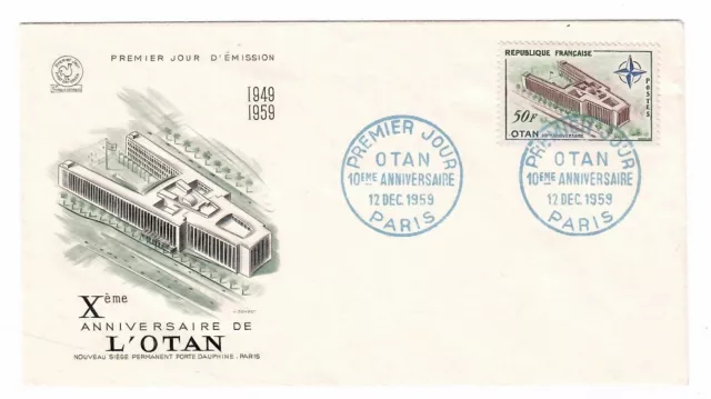 DR1 -  Ersttagsbrief 1949-59 Xeme Anniversaire de L'Otan Paris