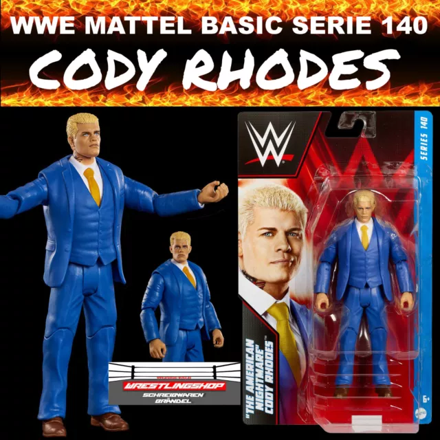 Wwe Mattel Basic Serie 140 Cody Rhodes Wrestling Action Figur Elite American New