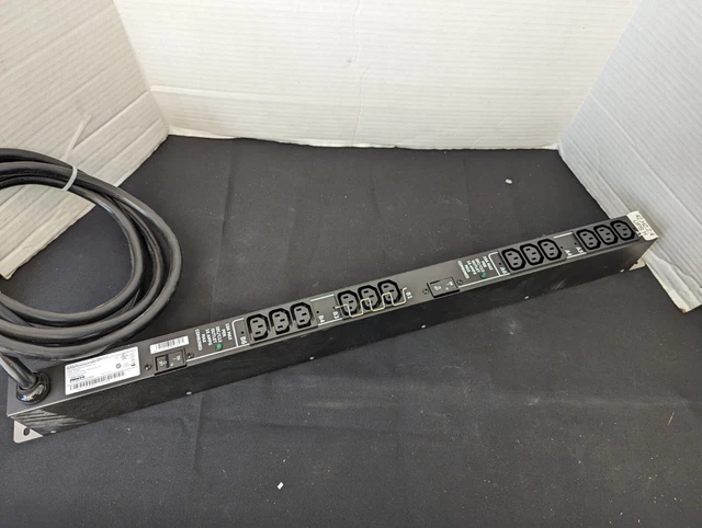 Spectrum Power 72A-130BMLEN-02 PDU 12 C13 Outlet 240vac Rack Mount Power Strip