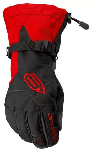 Arctiva Pivot Logo Mens Snow Gloves Black/Red