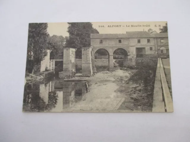 Cpa Back Green Val De Marne 94 Alfort Le Moulin Brulé