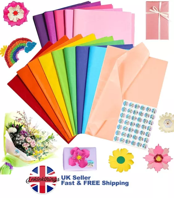 TISSUE PAPER SHEETS ACID FREE COLOUR BLACK WHITE Gift Wrapping