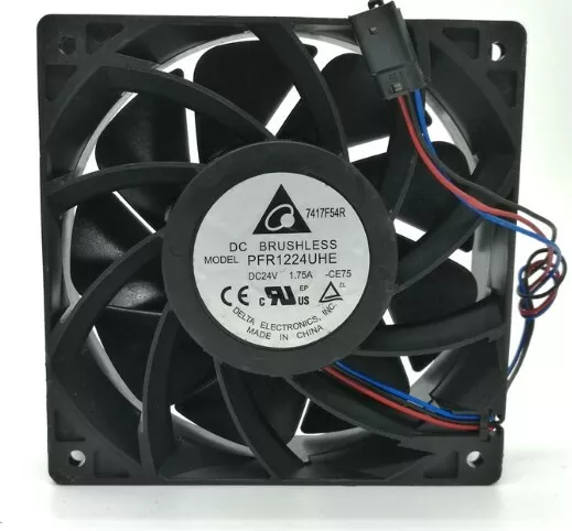 Delta PFR1224UHE-CE75 12038 24V 1.75A 3-wire 12cm High-volume cooling fan