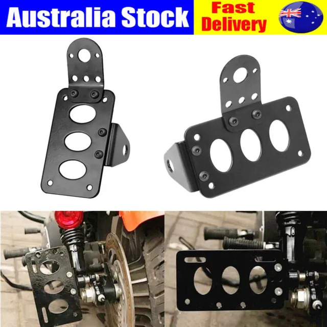 Side Mount License Plate Number Plate Holder Bracket For Harley Bobber Chopper