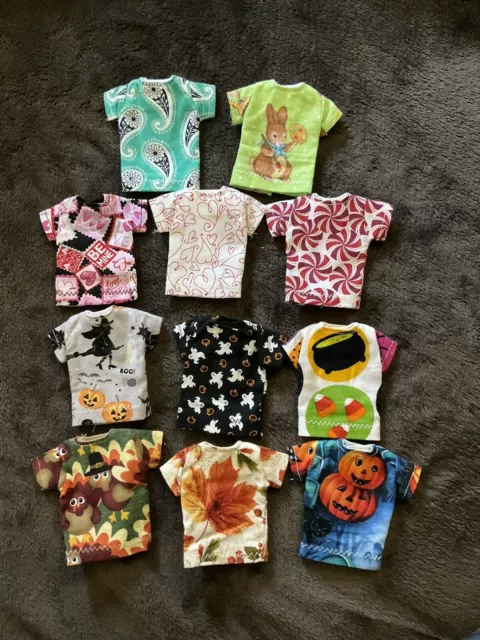 1/6 Scale Fashion Holiday Shirt Lot For Barbie Dolls