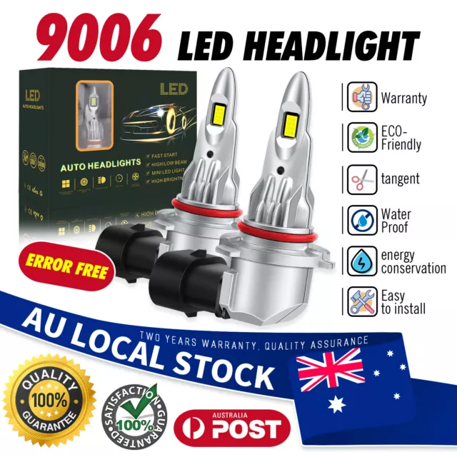 CANBUS 9006 HB4 LED Headlight Globes Kit Hi/Lo Beam 9000LM 600% Brighter White