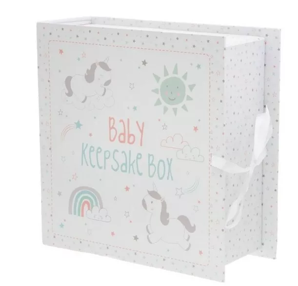 Bnwt Sass & Belle Baby Unicorn Keepsake Box With Drawers Ideal Baby Gift