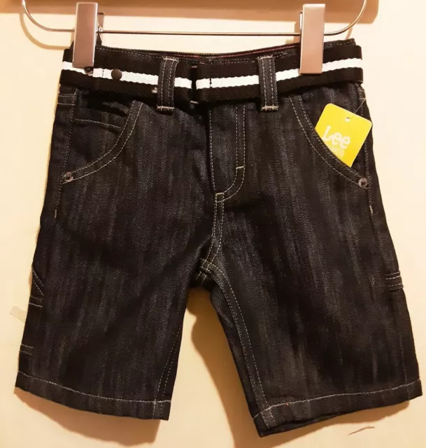 LEE Boys' Belted Denim Short Baby Toddler Adjustable Waistband Jean 3T