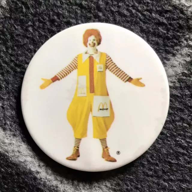 Ronald McDonald Vintage Badge. McDonalds RARE CANADIAN ISSUE MADE IN CANADA