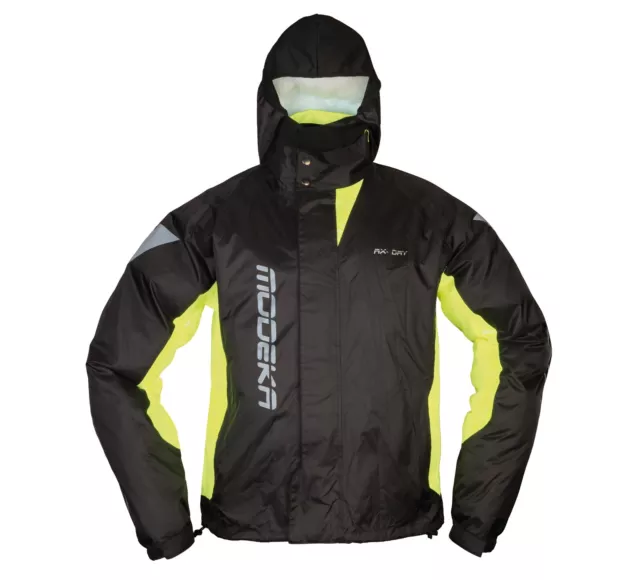 Moto Modeka Ax-Dry II Giacca Antipioggia Unisex (Nero/Giallo) TG: XXXL