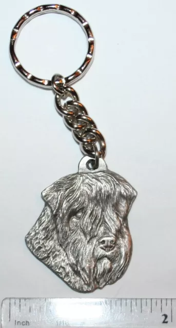 Soft Coated Wheaten Terrier Rawcliffe Pewter "I Love My Dog" Vintage Keychain