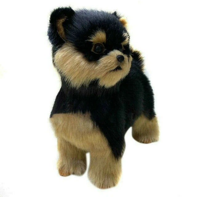 Realistic Yorkie Dog Simulation Toy Pet Dog Puppy Stuffed Animal Doll Handcraft