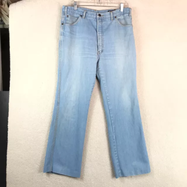 Vintage Gap Jeans Mens 36x32 (34x29) HEMMED Light Wash Boho Denim 70s 80s