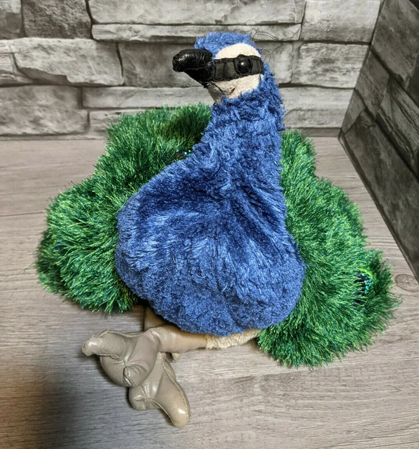 FOLKMANIS PUPPETS PEACOCK Realistic Bird 12" Plush Stuffed Hand Puppet