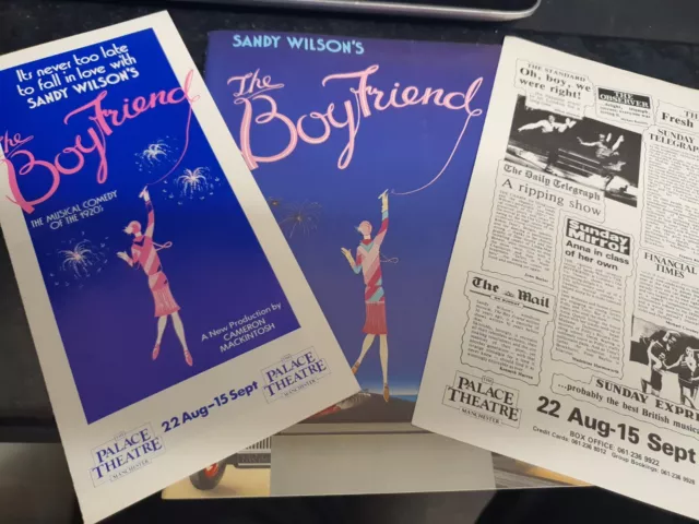 Palace theatre manchester Souvenir Programme/flyer the boyfriend 1984