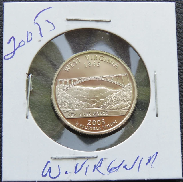 2005 S West Virginia State Washington Quarter Clad Proof No Reserve Auction #589