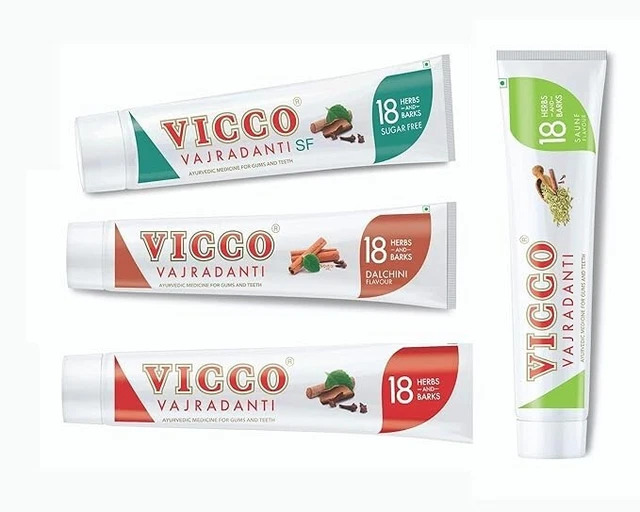 Pasta de dientes herbal ayurvédica para dientes de encías 680 gm 4 sabores combo