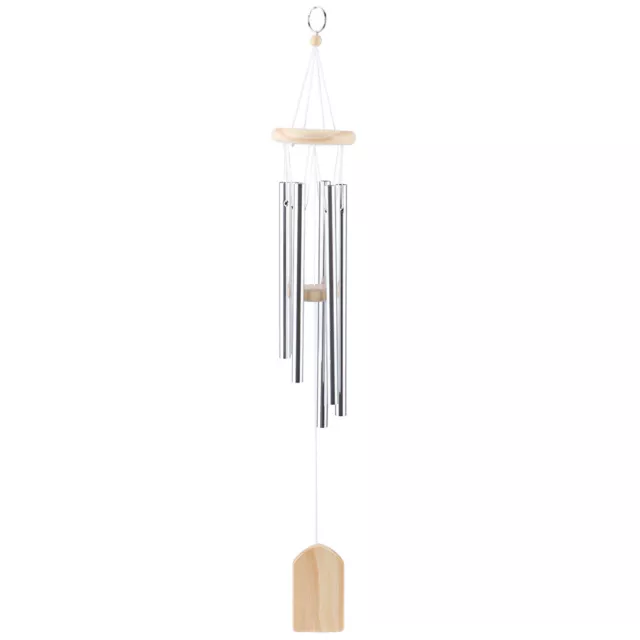 Wind Chimes Wood Stainless Steel 6 Tubes Windchimes Hanging Home Garden Decor
