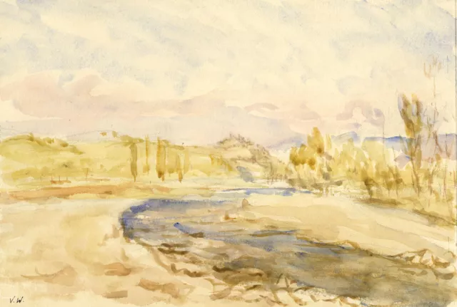 Vernon Wethered NEAC, Romena from Borgo alla Collina – Early C20th watercolour