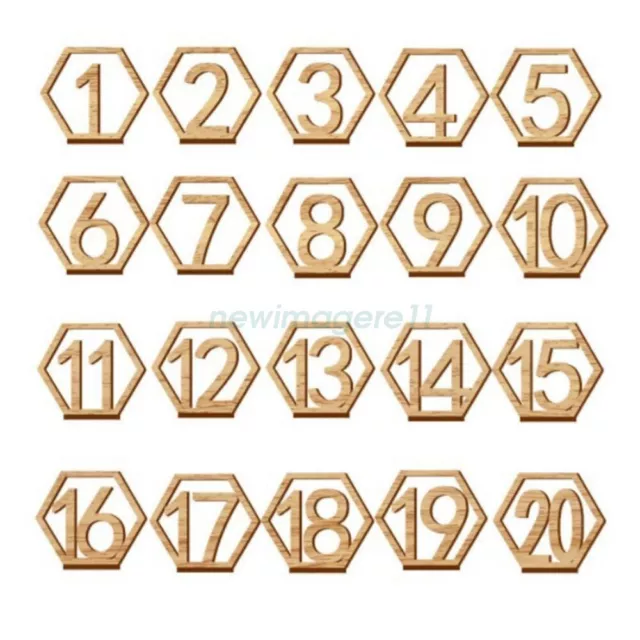 1-40 Wooden Table Numbers Freestanding Wedding Birthday Party Decoration Au