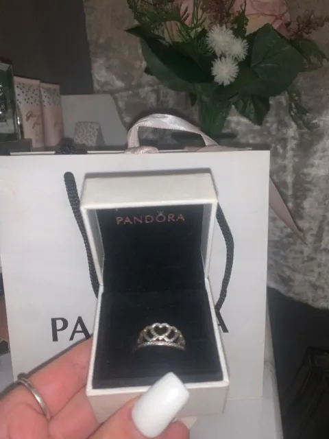 bague Pandora 54 d'occasion livrée avec sac et boîte 3