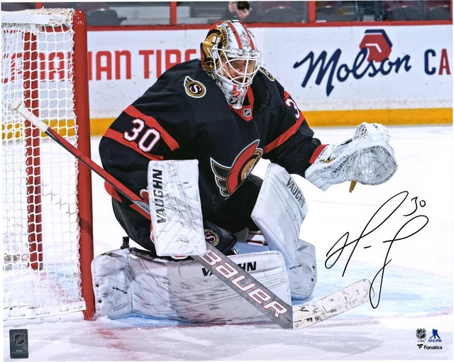 Matt Murray Ottawa Senators Signed 16x20 Black Jersey In Net Photo