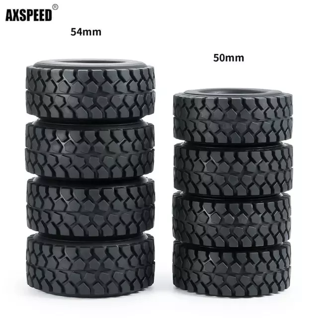 AXSPEED 4x Gummi Reifen für 1/24 RC Auto Axial SCX24 90081 AXI00001/2 Crawler