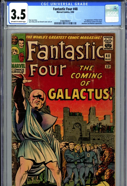 Fantastic Four #48 (1966) Marvel CGC 3.5 OW/W 1st App. Silver Surfer & Galactus!