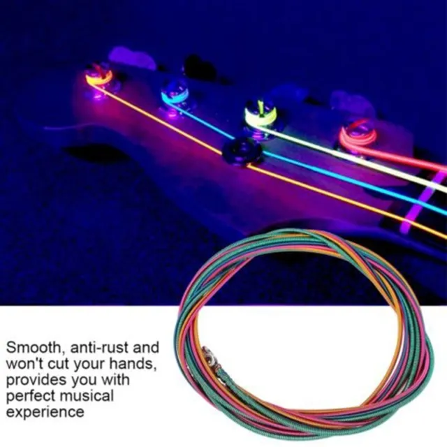 Colorful and Resilient Bass Guitar Strings Light Gauge 046 100 Stainless Steel