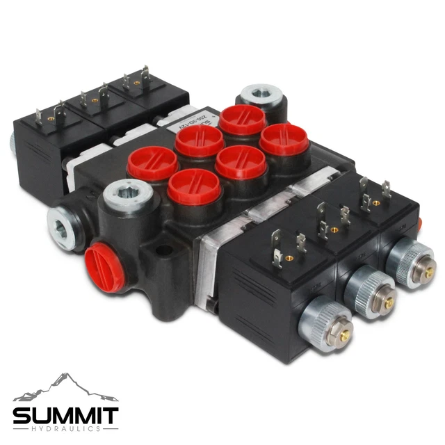 NEW Monoblock Hydraulic Directional Control Valve, 3 Spool, 25 GPM 3000 Psi Us