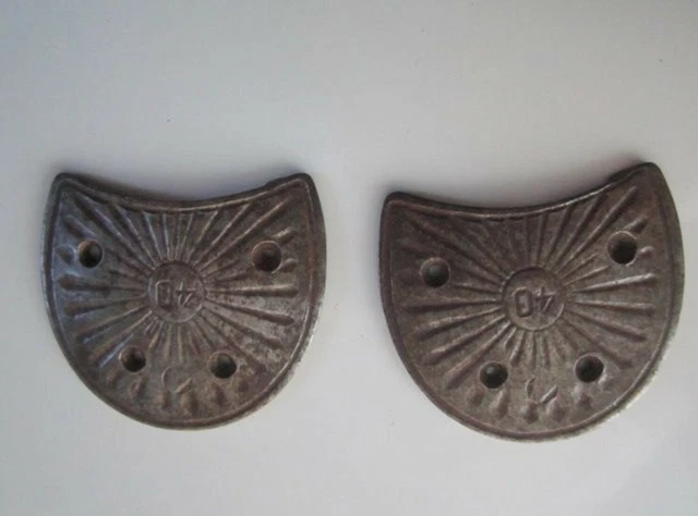TRES RARES Fers de talon ancien pour claquettes numéro 40 Années 20