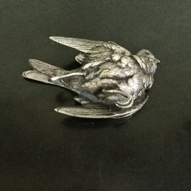 19e Jules MOIGNIEZ L’OISEAU EN  BRONZE ARGENTÉ, SIGNÉ, Authentique Presse Papier