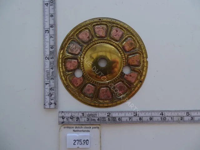 Brass Dial Without Cabuchons Taken From German Schmid Mantel Clock