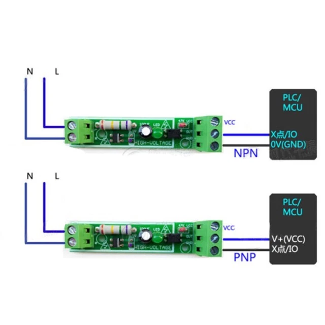 Isoliertes Optokopplermodul Kopplermodul Spannungserkennungsplatine 1/3/8 Bit
