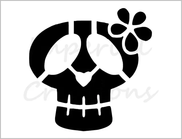 Plantilla de calavera de azúcar Halloween talla calabaza 8,5"" x 11"" hoja reutilizable S765