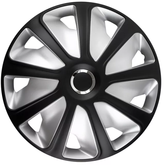 LDV Van - Deep Dish Wheel Trims Hub Caps Cover Black & Silver 16" Inch