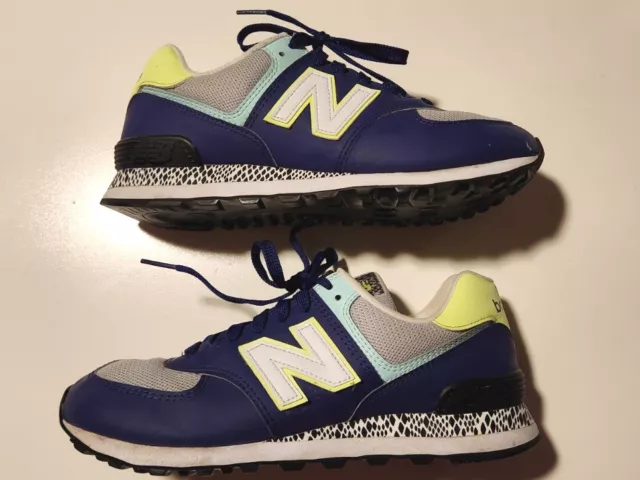 New Balance Womens 574 WL574CT2 Blue Casual Shoes Sneakers Size 9.5