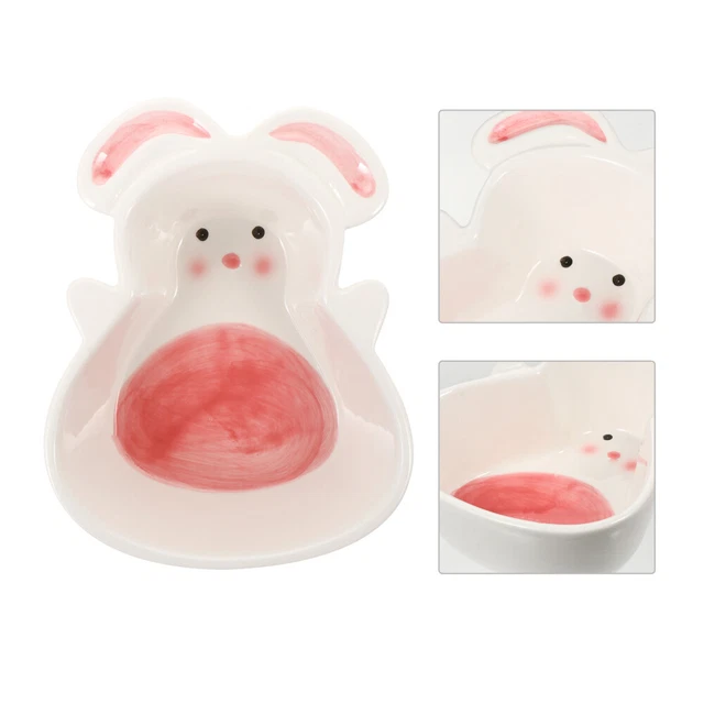 Kitten Feeder Pet Rabbit Water Bowl Bunny Feeder Food Feeding Basin