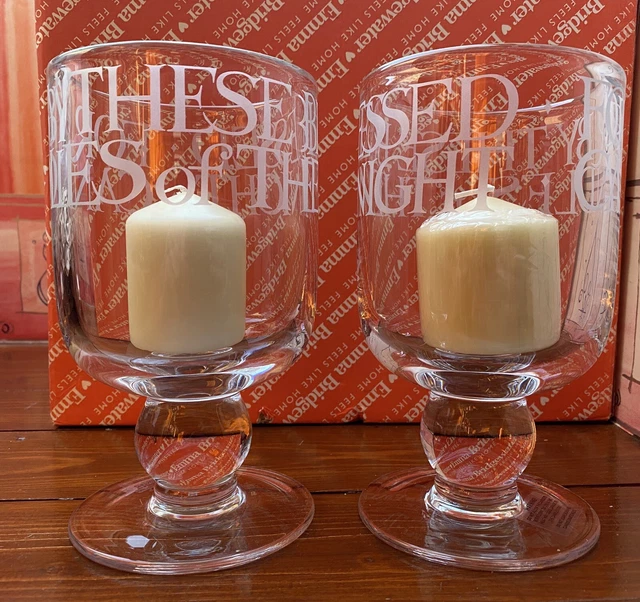 EMMA BRIDGEWATER SMALL Glass Storm Lantern 1 pair 155.00