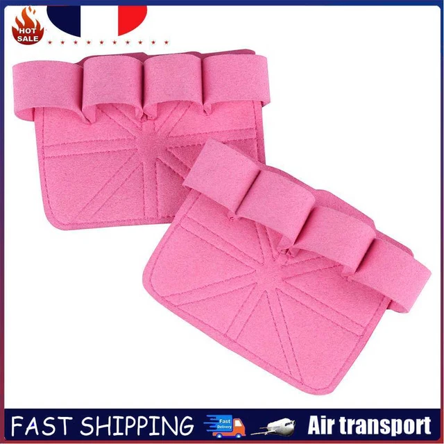 Anti-Skid Weight Lifting Hand Guard Gloves Grip Palm Protector Pads (Pink) ~