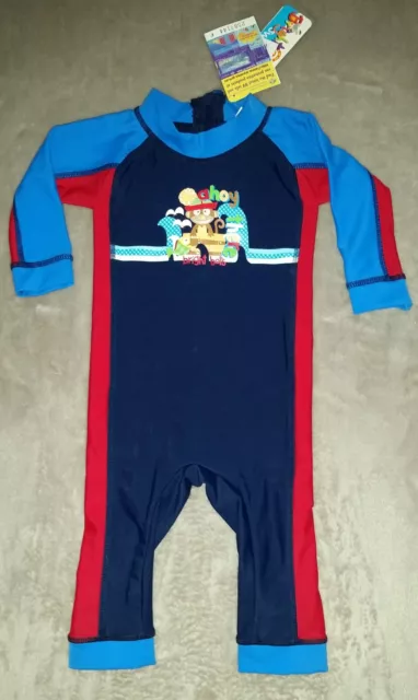 BNWT 'BRIGHT BOTS' BOY'S ONE PIECE RASH SUIT - Size 00